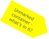 Unmarked container - what’s in it?