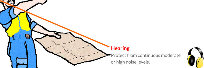 Hearing Protect from continuous moderate or high noise levels.